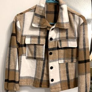 Women’s plaid cropped jacket XXS